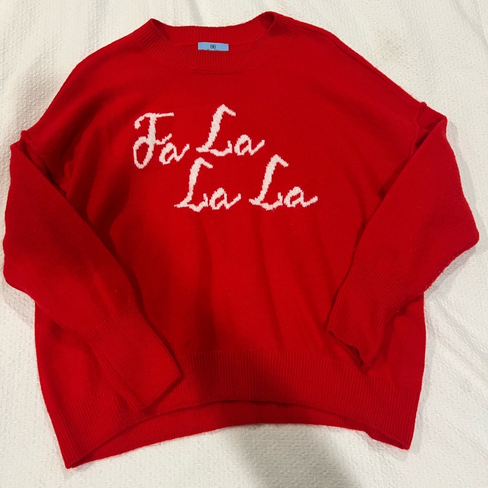 FA LA LA LA CHRISTMAS UGLY SWEATER size medium